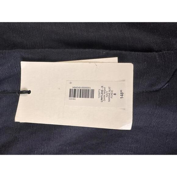 NWT Aritzia The Limitless Linen Wide Leg Pants in Dark Night Navy Women’s size 8 - Picture 7 of 15